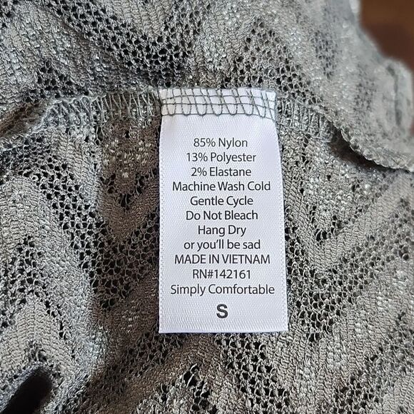 Lularoe NWT olive green lace Lindsay short sleeve open front cardigan shawl S - Picture 5 of 8